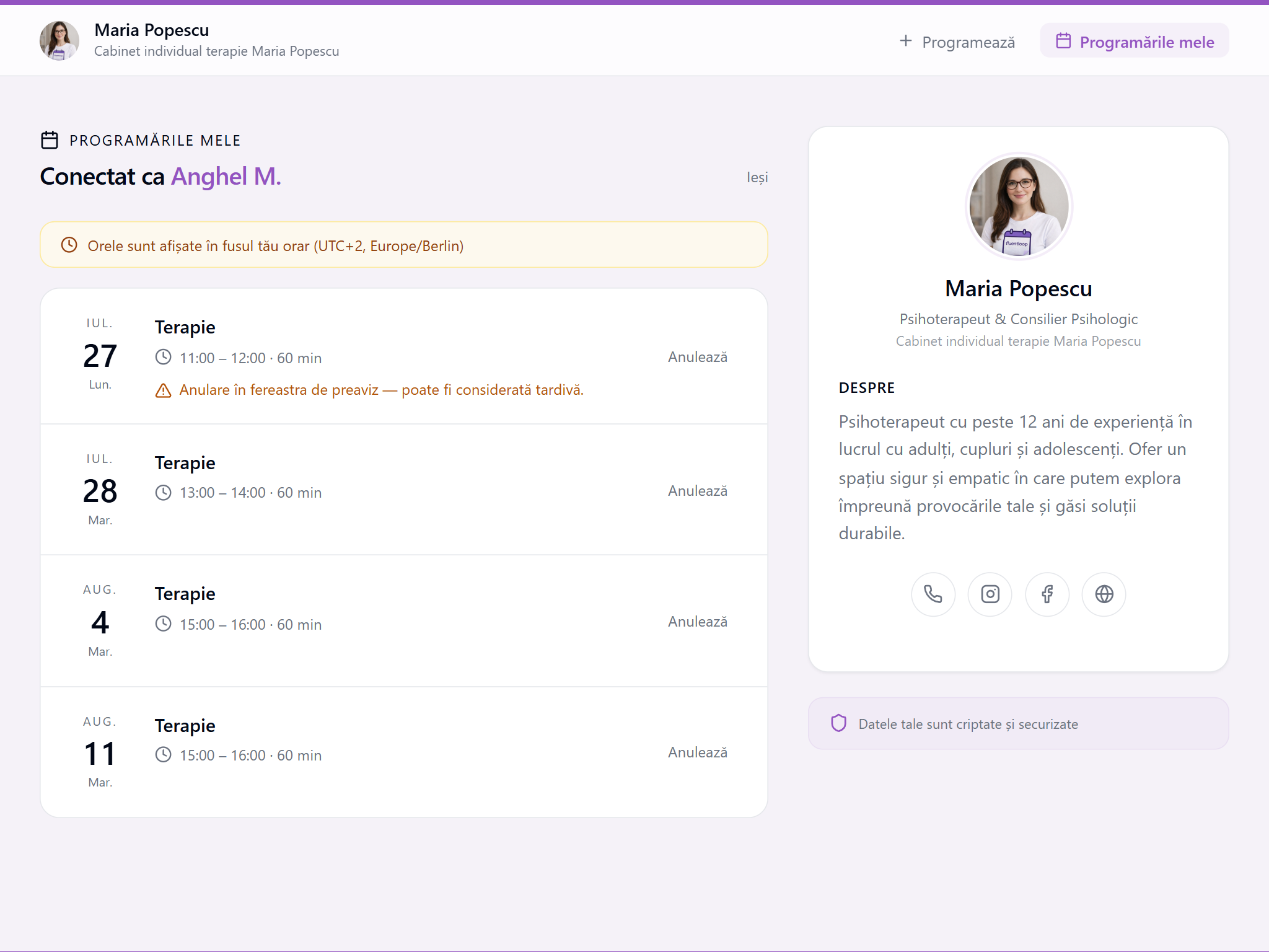 Tutorial anulări online FluentLoop